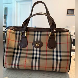 Burberry Vintage Check Boston Handbag